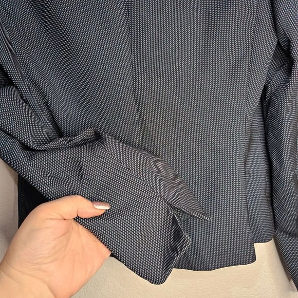 Anne Klein Blazer Jacket Womans Size 4 Blue and Black - Picture 10 of 12